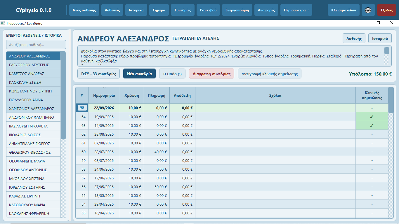 Νέα συνεδρία στο CYphysio